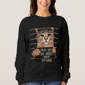 Kattunge Bad Prisoner Humous Graphic Cat T Shirt