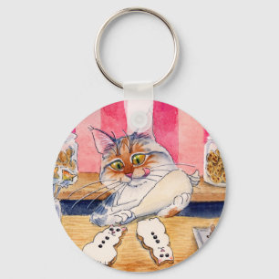 Kattunge bageri och sötsakkeychain nyckelring