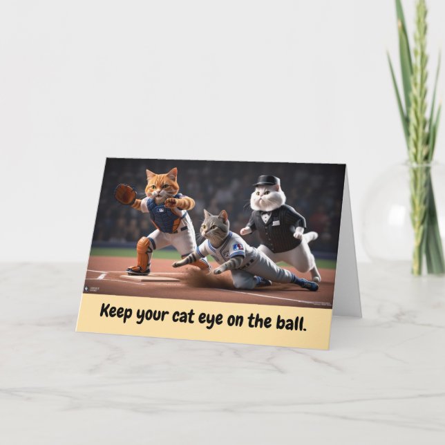 Kattunge Baseball Kort (Framsida)