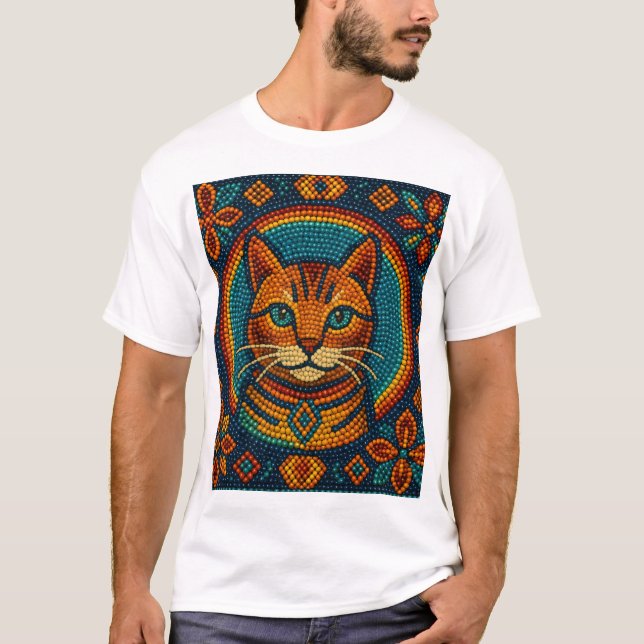 Kattunge Bead Design T Shirt (Framsida)