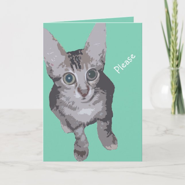 Kattunge Big Ögon kommer bra Kort (Framsida)