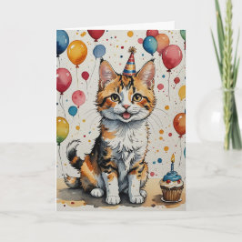 Kattunge Birthday Cheer - Anpassade Kort