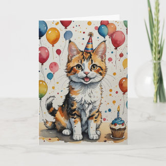 Kattunge Birthday Cheer - Anpassade Kort
