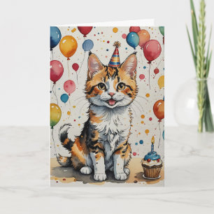 Kattunge Birthday Cheer - Anpassade Kort