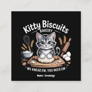 Kattunge-biscuber vi vet att du behöver eM kute Fyrkantigt Visitkort