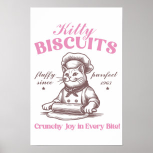 Kattunge Biscuits Adsible Cat Baker Skapar Biscuit Poster