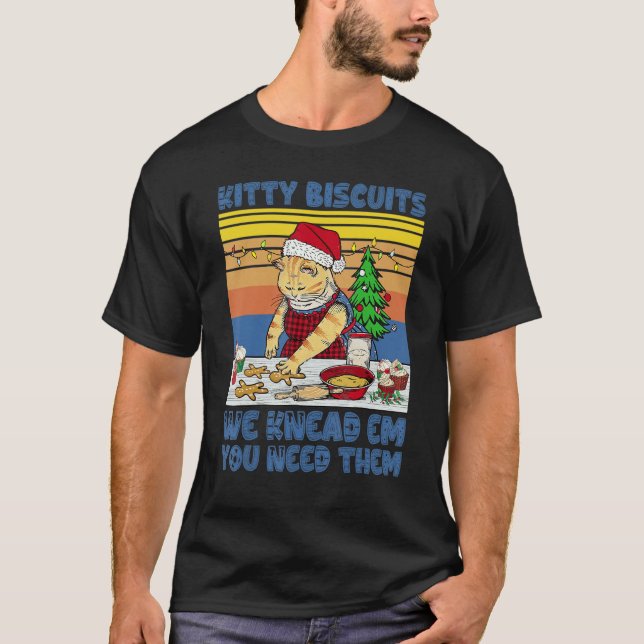 Kattunge Biscuits julklapp Baking T Shirt (Framsida)