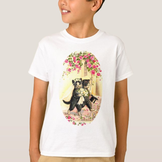 Kattunge Bröllop Tee Shirt (Framsida)