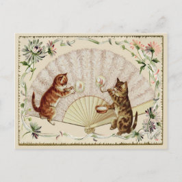 Kattunge Bubbles & Fläkt Vintage Reproduction Post Vykort