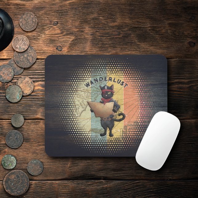 Kattunge Buccaneers Sunset Quest Musmatta (Kitty Buccaneer's Sunset Quest Mouse Pad)