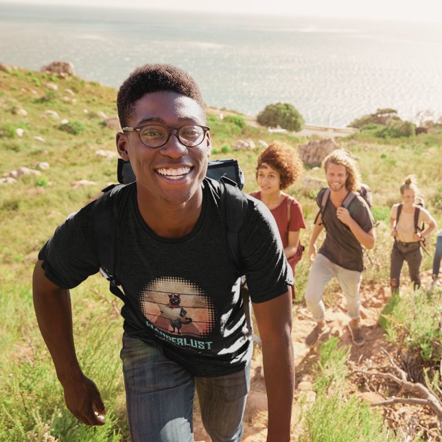 Kattunge Buccaneers Sunset Quest T Shirt (A man is wearing a Kitty Buccaneer's Sunset Quest T-shirt.)