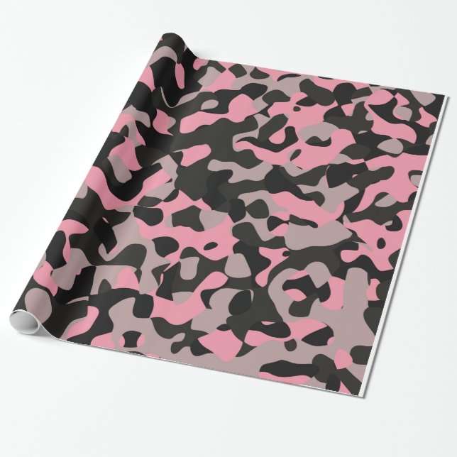Kattunge Camo Wrap Presentpapper (Utrullad)