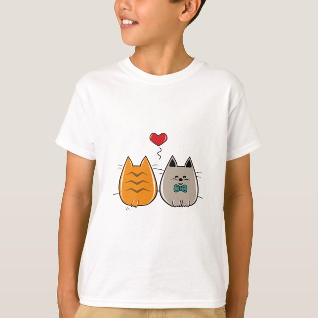 Kattunge Chan i Kärlek Tee Shirt (Framsida)