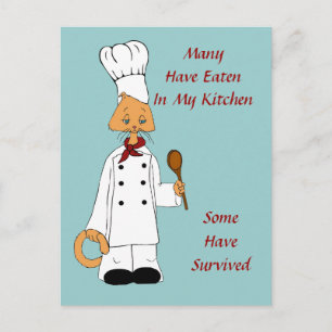 Kattunge Chef Vykort
