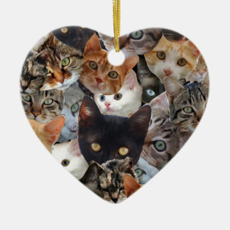 Kattunge Collage Julgransprydnad Keramik