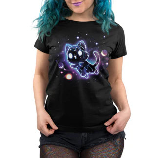 Kattunge Constellation Celestial Cat Cosmos Space T Shirt
