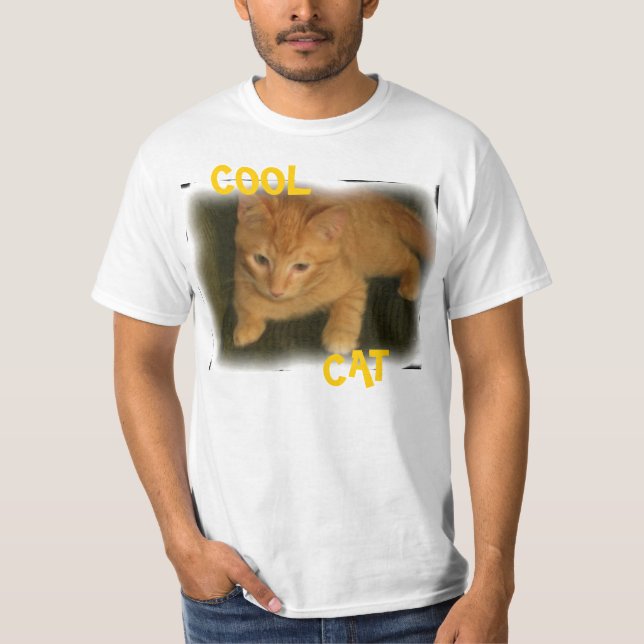 Kattunge (COOLA CAT)-fartyg T Shirt (Framsida)