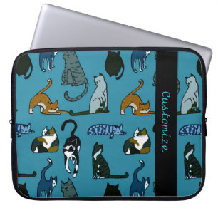 Kattunge Corner Cat Mönster Laptop sleeve