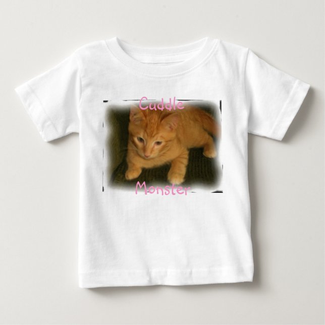 Kattunge ’Cuddle Monster’ Organic Infant Creeper Tee Shirt (Framsida)