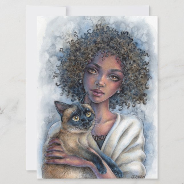 Kattunge Cuddles-bildkort (Framsida)