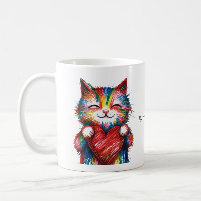 Kattunge Cuddles Mugg (Vänster)