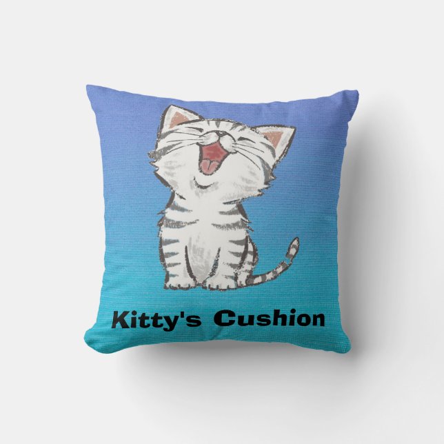 Kattunge Cushion Cat, Kitten cushion dekorativ kud Kudde (Framsida)