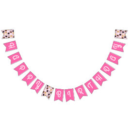 Kattunge Cute Barn Födelsedagsfest Vimplar