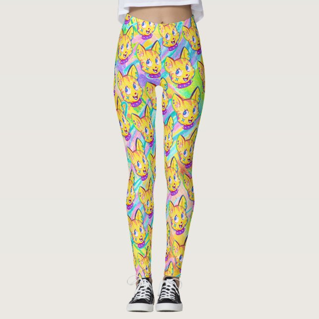 Kattunge Doodle Bratislava Kidcore Leggings (Framsida)