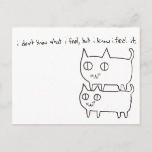 Kattunge Feelings Vykort