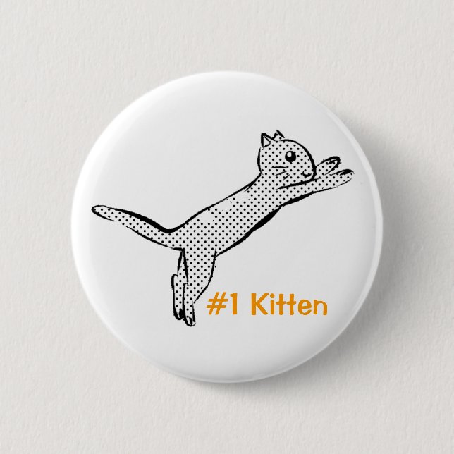 Kattunge för banhoppning #1 knapp (Framsida)