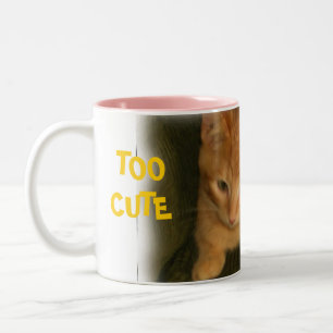 Kattunge "FÖR CUTE FOR COFFEE" Mugg