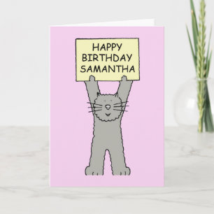 Kattunge för grattis på födelsedagenSamantha Kort