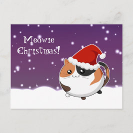 Kattunge för Kawaii julcalico Helg Vykort