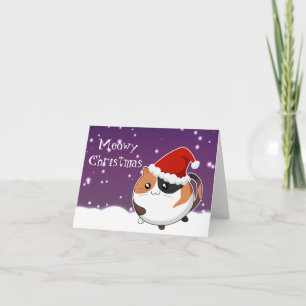 Kattunge för Kawaii julcalico Helgkort