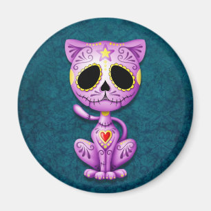 Kattunge för lila- och blåttZombiesocker Magnet