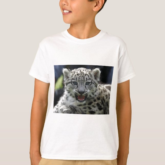 Kattunge för snöLeopard Tee (Framsida)