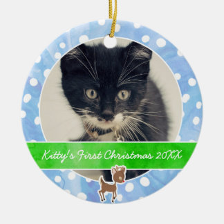 Kattunge första jul Rudolph Julgransprydnad Keramik