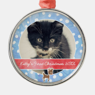 Kattunge första jul Rudolph Julgransprydnad Metall