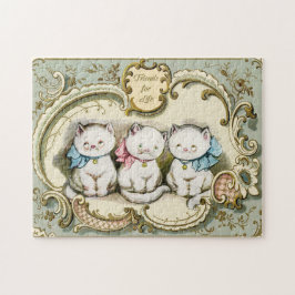 Kattunge Friends for Life Vintage Reproduction Pussel