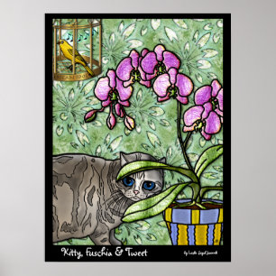 Kattunge, Fuschia och Tweet Poster