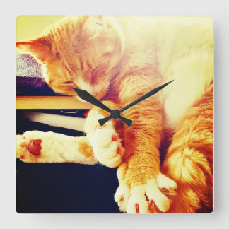 Kattunge Fyrkantig Klocka