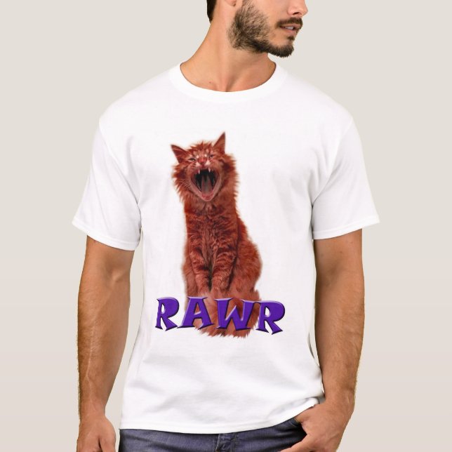 Kattunge går Rawr!!! T Shirt (Framsida)