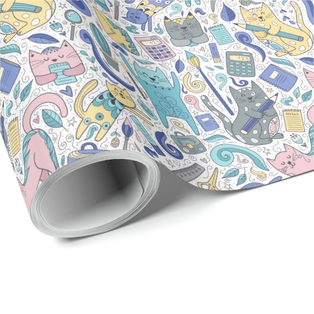 Kattunge Giftwrapping Papper - Studenten - Gifts Presentpapper (Rullad Hörn)