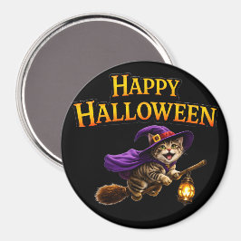 Kattunge glad Halloween-magnet Magnet