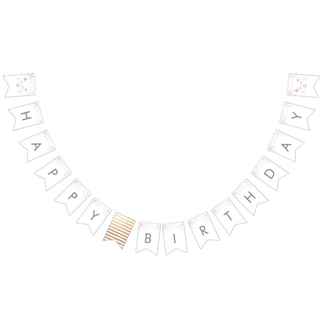 Kattunge Grattis på födelsedagen Vimplar (Alla)