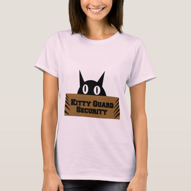 Kattunge Guard Security Funny Meme T Shirt (Framsida)