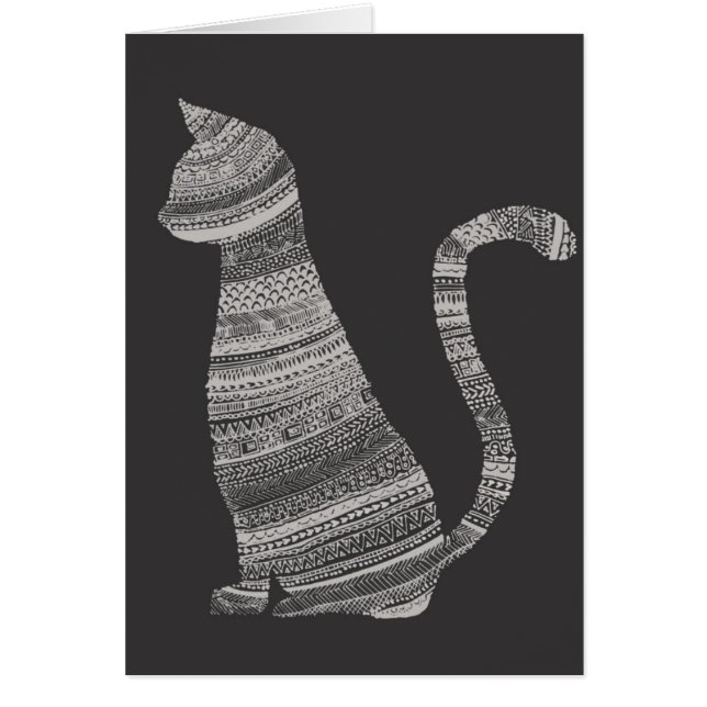 kattunge hälsningskort (Framsidan)