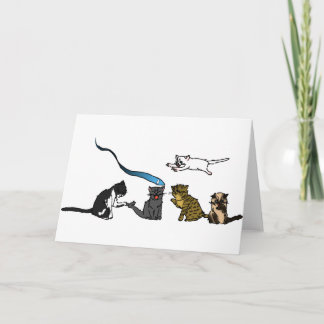 Kattunge-hälsningskort för lycklig Fars dag Kort