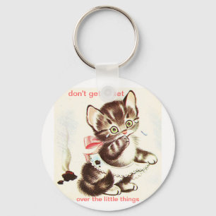 kattunge har olyckspoopkeychain nyckelring