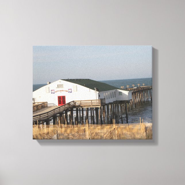 Kattunge Hawk Pier, NC, foto på Canvas (Framsida)
